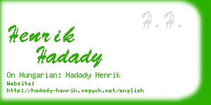 henrik hadady business card